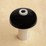 Reverse table lamp | carrara marble and glossy black