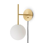 TR Bulb suspension wall lamp | brushed brass